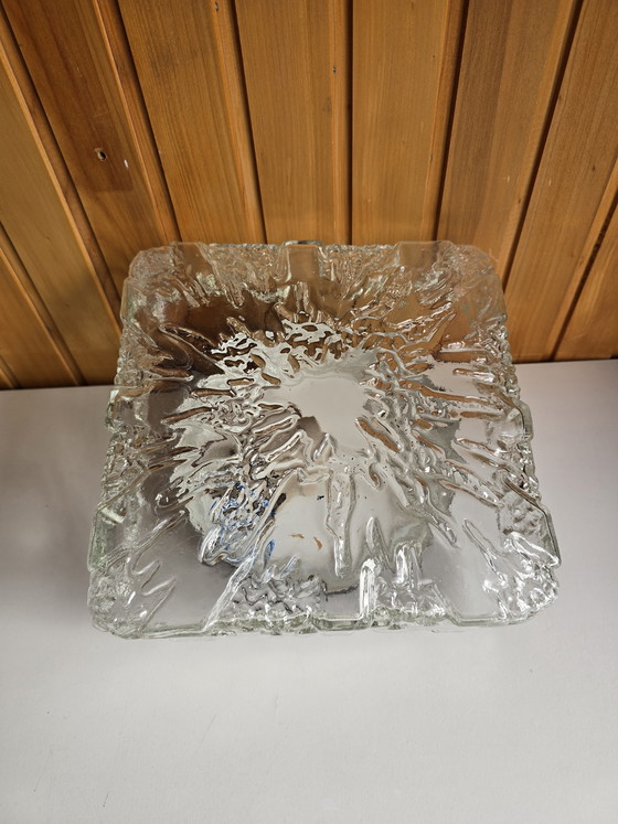 Image 1 of Vintage Honsel 'Ice Glass' Ceiling Lamp – 1970s