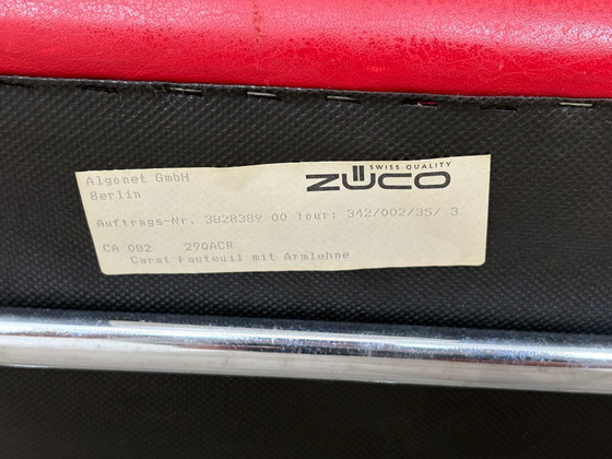 Image 1 of Prachtige Züco Carat leren fauteuil, rood