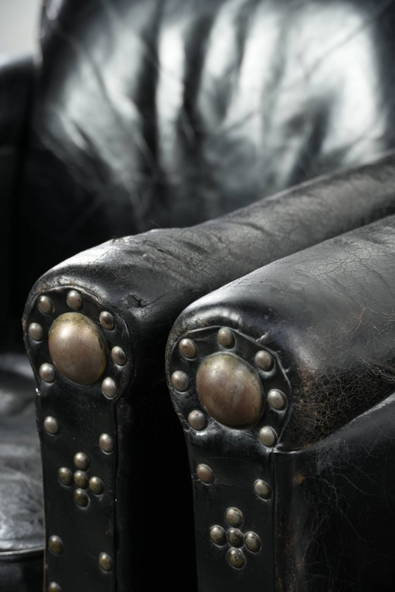 Image 1 of 2 x Einzigartige, besondere, elegante Kuhfell-Sessel mit Lederbeinen