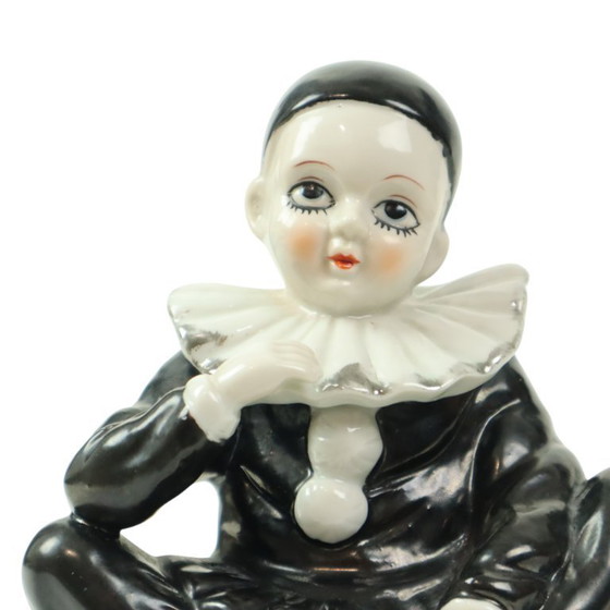Image 1 of Statuetta Pierrot d'epoca in porcellana