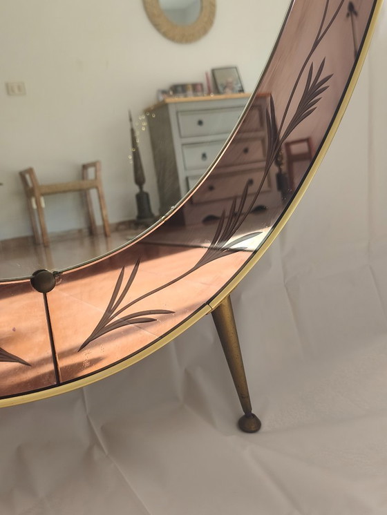 Image 1 of Miroir sur pied CristalArt. Italie, années 1950.