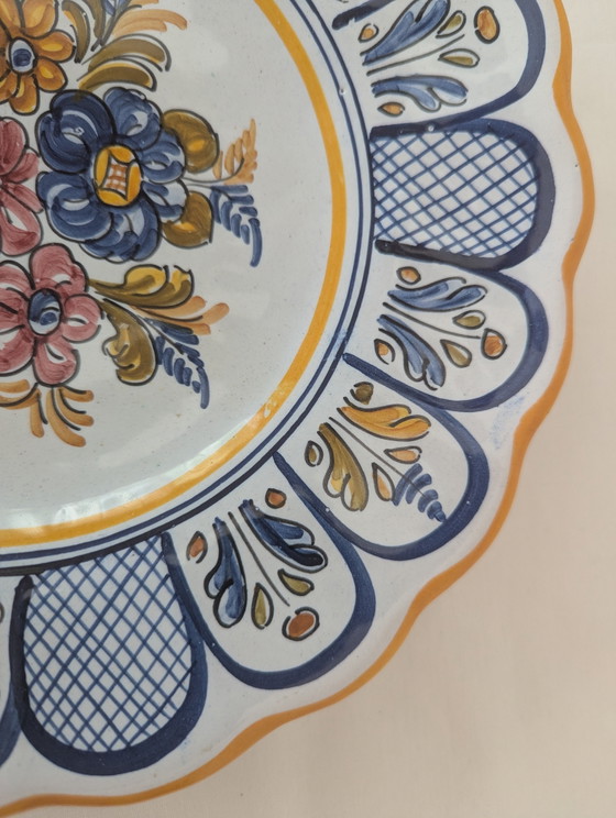 Vintage Spaanse Talavera Majolica keramische wandborden - Gesigneerd El Carmen & Carpicena - Set van 2 (photo 8 of 15)