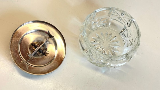 Image 1 of SUCRIER à Pince CRISTAL Vintage