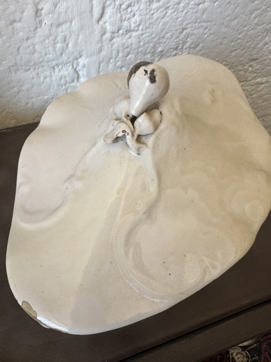 Image 1 of 18th century Moustiers earthenware vegetable dish