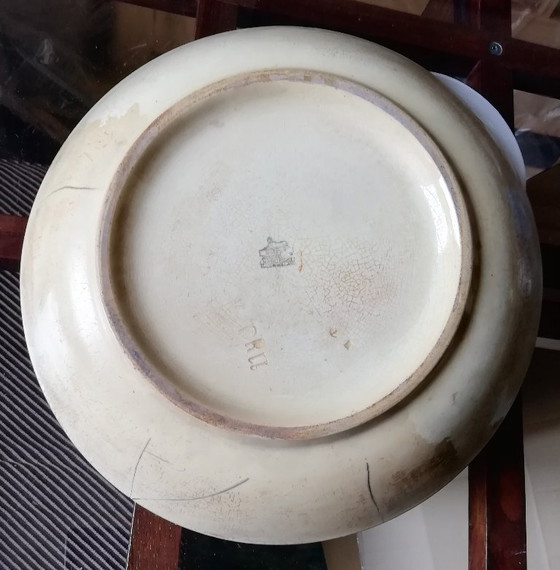 Petrus Regout Maastricht assiette en céramique bleue et blanche, Vaisselle, Vintage (photo 2 sur 5)