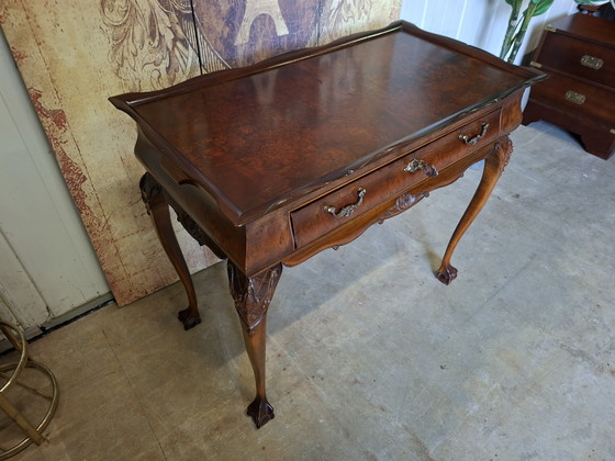 Image 1 of Table à thé anglaise classique antique, table à boissons Wishkeybar dim, 86x46cm et 73cm de haut