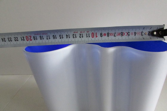 Itatala Alvar Aalto Vaso dalla Forma Organica, Bianco e Blu, Iittala, Vasi, Vetro, Organic Modern (foto 6 di 8)