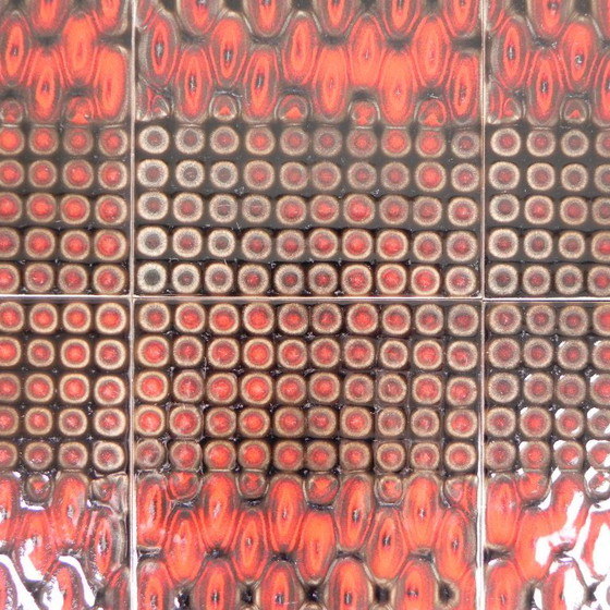 Mid Century Brutalist Tegeltafel, Met 10 Tegels En Stalen Frame, Jaren 60 – Bijzettafels, Iron, Ceramic (photo 17 of 22)