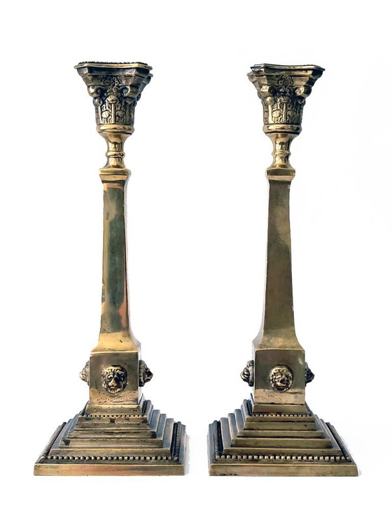 Victorian Style Candlestick Set – Candle holders, Brass, Metal (photo 4 of 11)