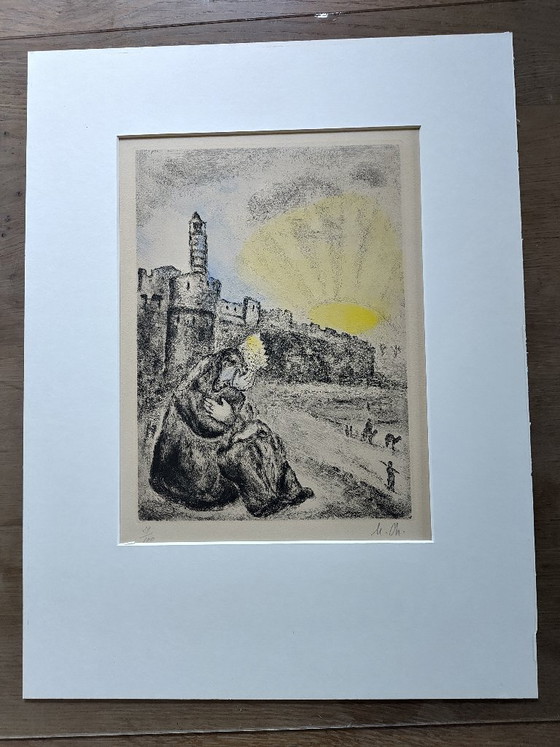 Image 1 of Marc Chagall GRAVURE ORIGINALE David Mourns Absolom