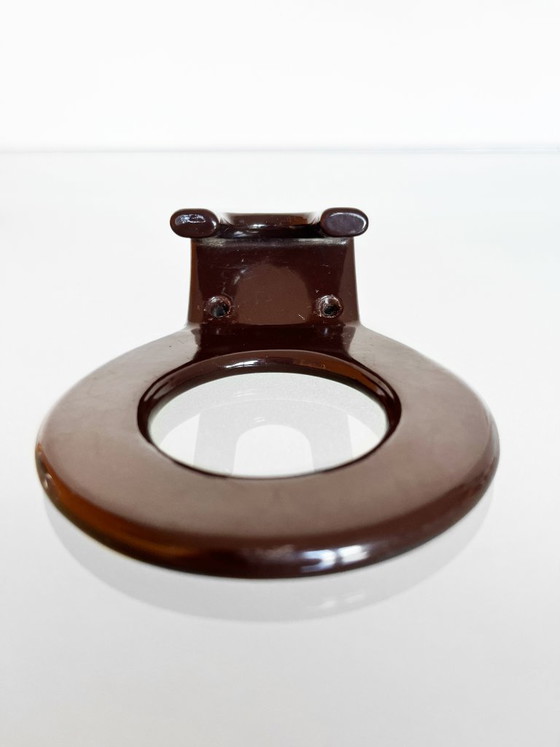 Image 1 of Set di due ganci da parete vintage in metallo marrone