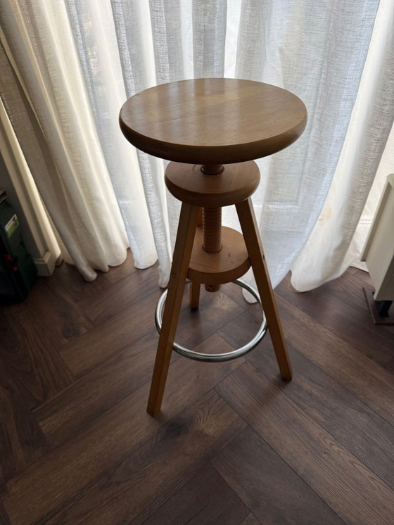 Image 1 of Studio stool wood/chrome