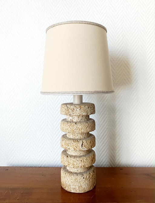 Tormos Style Brutalist Stone Lamp, Circa 1970 – tafellampen (photo 2 of 12)