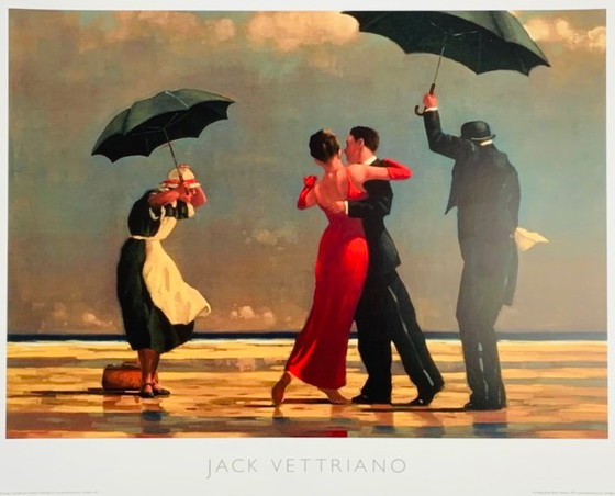 Image 1 of Jack Vettriano: "Il maggiordomo cantante". Colori bellissimi.