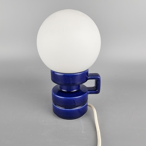 Vintage West German Fat Lava lamp. Kaiser Leuchten / Steuler, form number 74/10. blue. WGP / MCM / 1960 / 1970. Table lamp