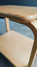 Zweedse IKEA Scandinavische Berken Brunado 2004 Trolley in Stijl van Alvar Aalto - Little Damage on One Leg