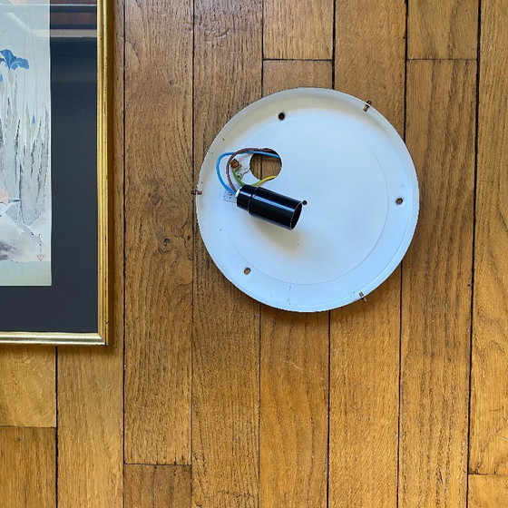 Image 1 of lampada da parete/soffitto minimalista in vetro trasparente stampato