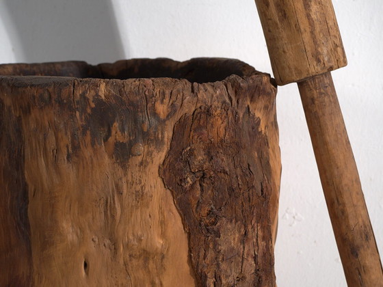 Large antique wabi-sabi style mortar and pestle (c.1920) #78 – Decorative Objects (photo 24 of 40)