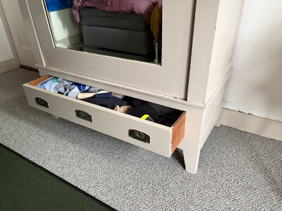 Image 1 of Eikenhouten spiegelkast voor in de slaapkamer