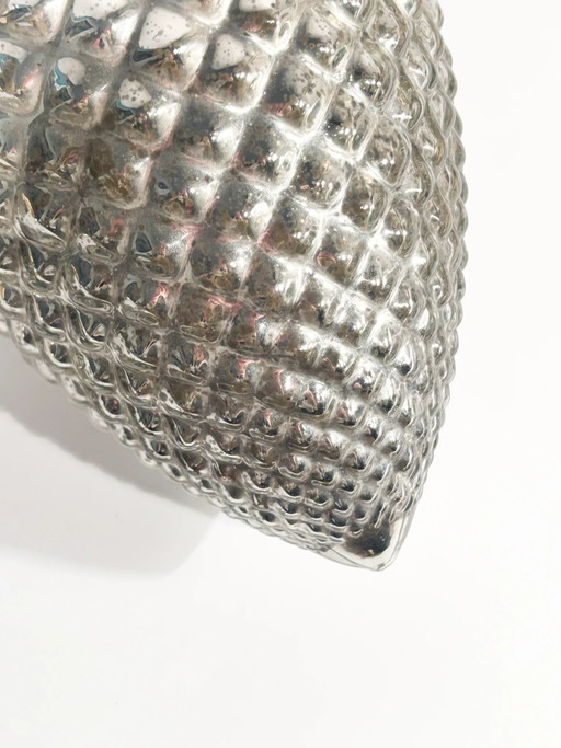 Large Silver-plated Metal Pinecone with Glass Finish 1960s – decoratieve objecten (photo 2 of 7)
