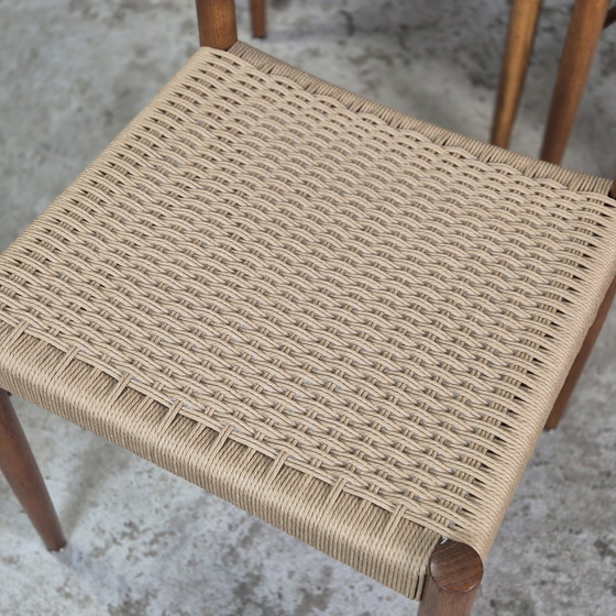 Image 1 of H.W. Klein, sedie danesi vintage Bramin, nuove in corda di carta