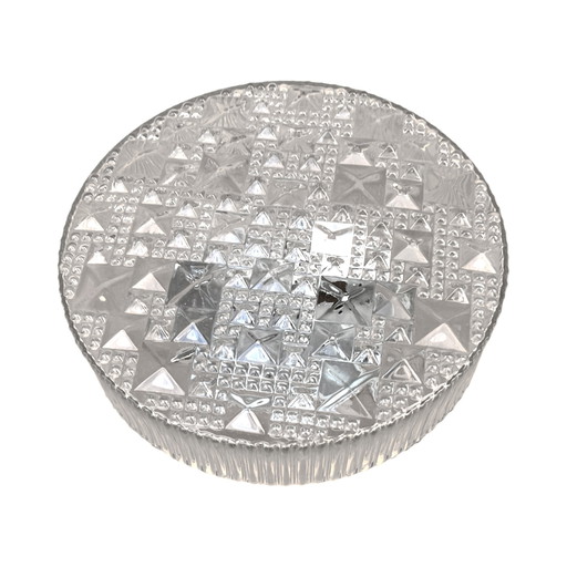 Glass Ceiling Lamp, Designed by H. Tynell Hufnagel Leuchten, Germany, 1970s
