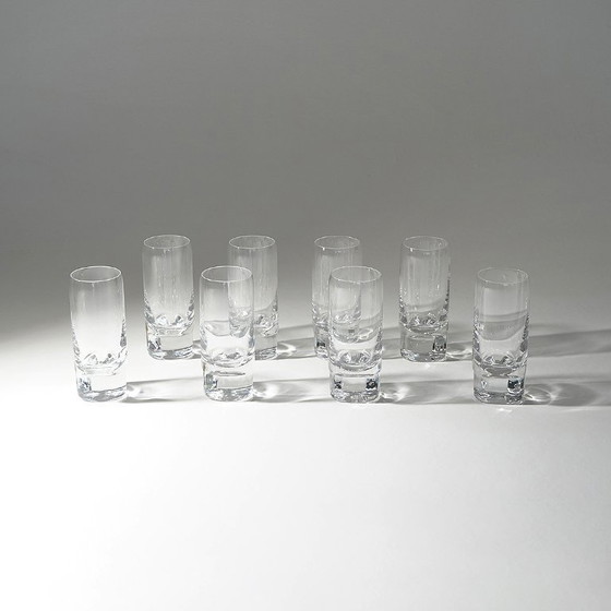 Image 1 of 8 “Pitagora Highball” glasses by Marco Zanuso for Arnolfo di Cambio, 1970s