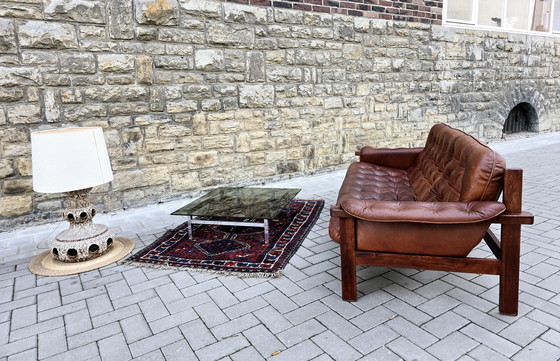 Image 1 of Canapé Canapé en cuir Mid Century 60s 70s Loft Studio Vintage