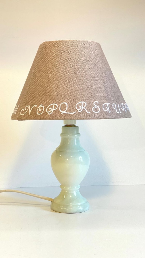 Image 1 of Vintage white marble lamp