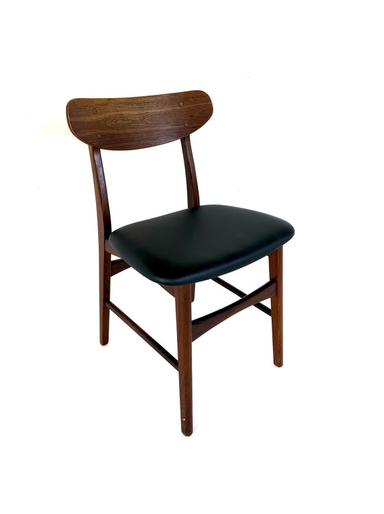 Image 1 of Set di 6 sedie da pranzo danesi, componibili e abbinabili, anni '60.