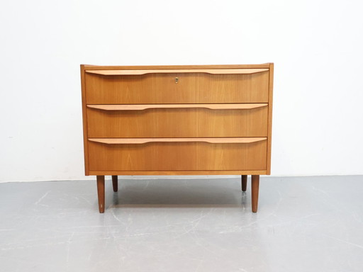 Deense ladekast Teak 3 lades vintage 