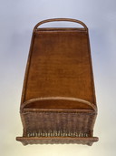 Vintage Rotan Salontafel / Bijzettafel, Met Lectuurbak 1960 - 1970Vintage Rotan Salontafel / Bijzettafel, Met Lectuurbak 1960 - 