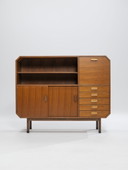 Credenza alta in teak, Italia, anni '60