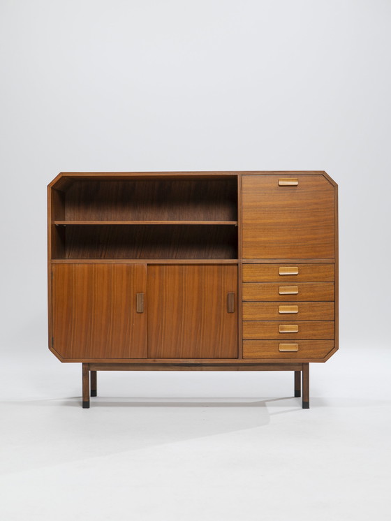 Image 1 of Teak Highboard, Italy, 1960s