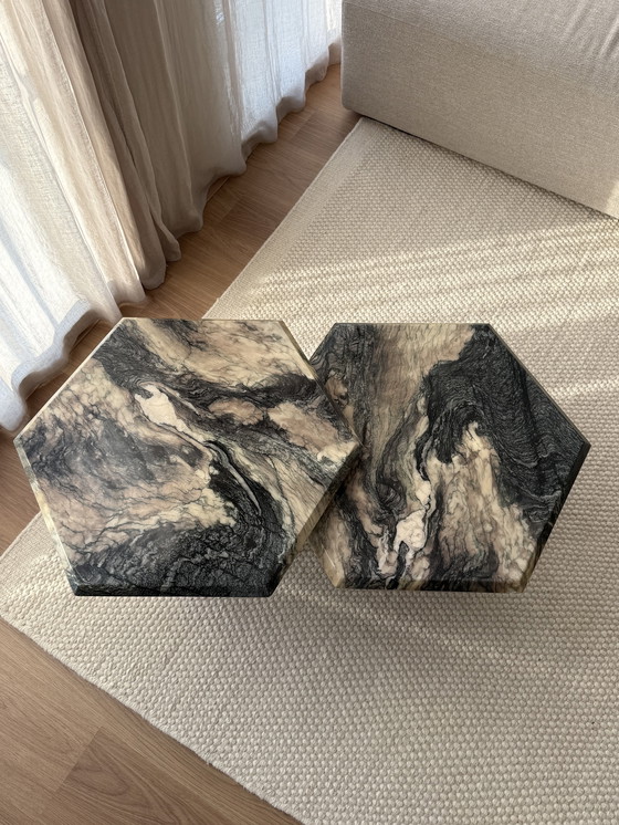 Image 1 of Tavolini da caffè in marmo vintage