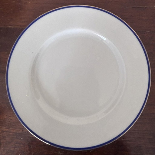Eschenbach Bavaria complete porseleinen serviesset - blauw met gouden rand