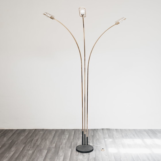 Image 1 of Lampadaire Romeo Rega Attr. Style Hollywood Regency années 1970, antiquités modernes