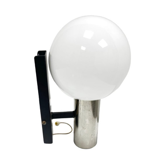 AKA Leuchten Wall Lamp, 1970s, Space Age Chrome Sphere, Mid-Century Vintage, East German (GDR), E14 Wall Light (photo 4 of 9)