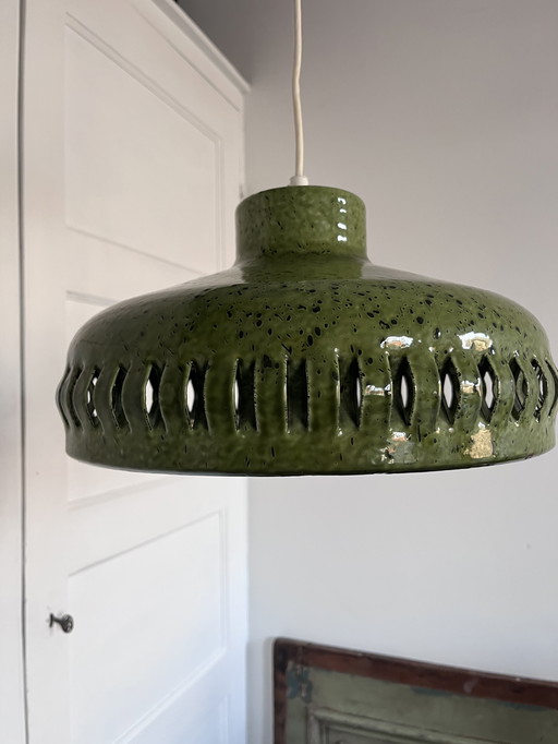 Lámpara colgante vintage brutalista verde gee-mailleerde