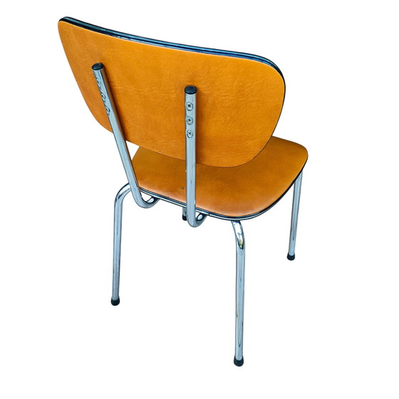 Image 1 of Vintage Nova chair in faux leather - 1970s, orange-brown