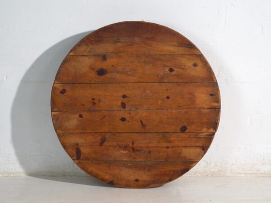 Tavolino basso rotondo antico in legno di pino – Europa Centrale, circa 1940 – Tavolini da caffè, Rustic (photo 35 of 40)