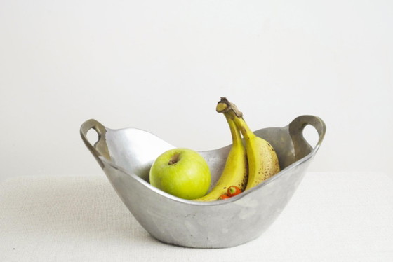 Ardisur Ciotola Anni '70 Spagnola Brutalista Alluminio Ottone Centrotavola Vintage – Ciotole, Aluminium (photo 2 of 10)