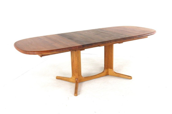 Image 1 of Glostrup oval 2x extendable dining table Danish design