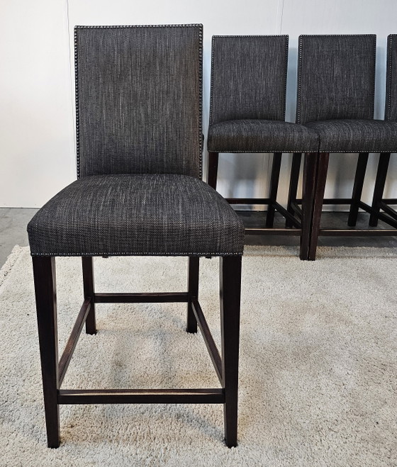 Image 1 of Set of 5 Eric Kuster 'Binc' Bar Stools – Metropolitan Luxury – Kitchen Island Height