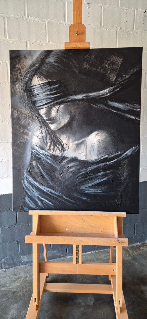 Mixed Media Painting - Acrylic on Linen Canvas – schilderijen tekeningen (photo 2 of 6)