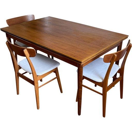Scandinavian vintage extensible teak table