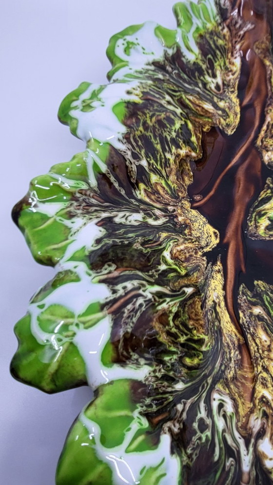 Image 1 of Taza de cerámica verde Vallauris Francia Costa Azul 1970