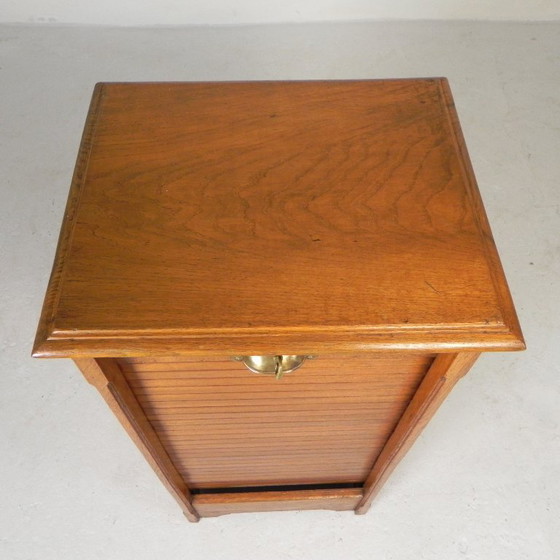 Image 1 of Eiken rolluikkast met 1 luik, 90 cm hoog, jaren 30
