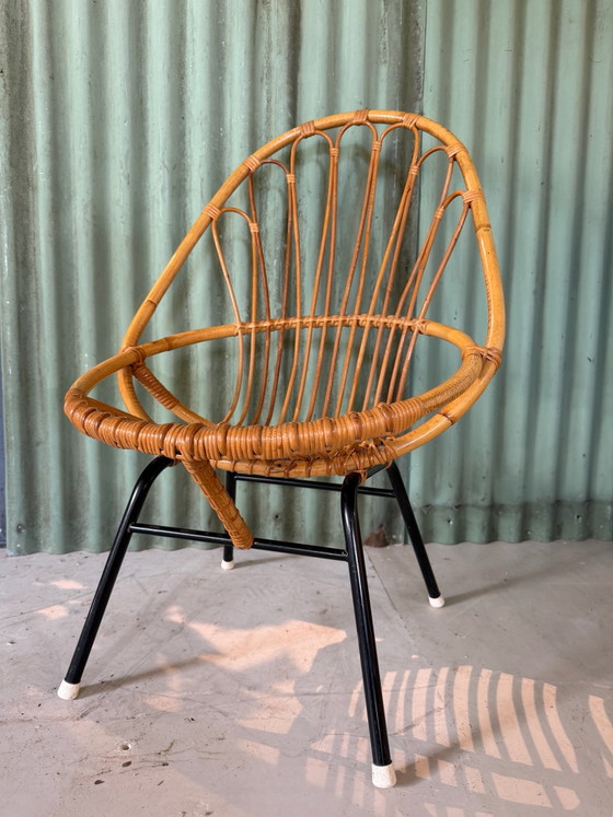 Poltrona in Rattan Rohé – Anni '60 – Poltrone, Metallo (photo 4 of 8)