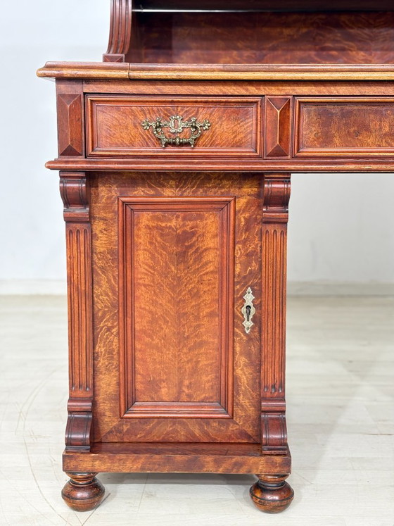 Magnifique bureau d'écriture de l'époque Gründerzeit – Bureau/secrétaire ancien de grande qualité, datant (photo 4 of 24)